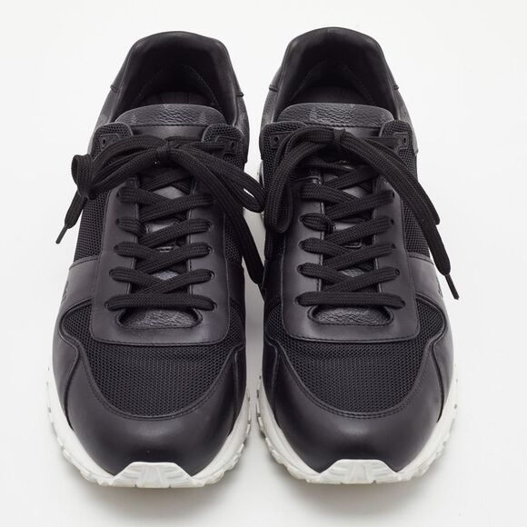 Louis Vuitton Black Monogram Canvas and Mesh Run Away Lace Up Sneakers Size 41.5 - Picture 3 of 4